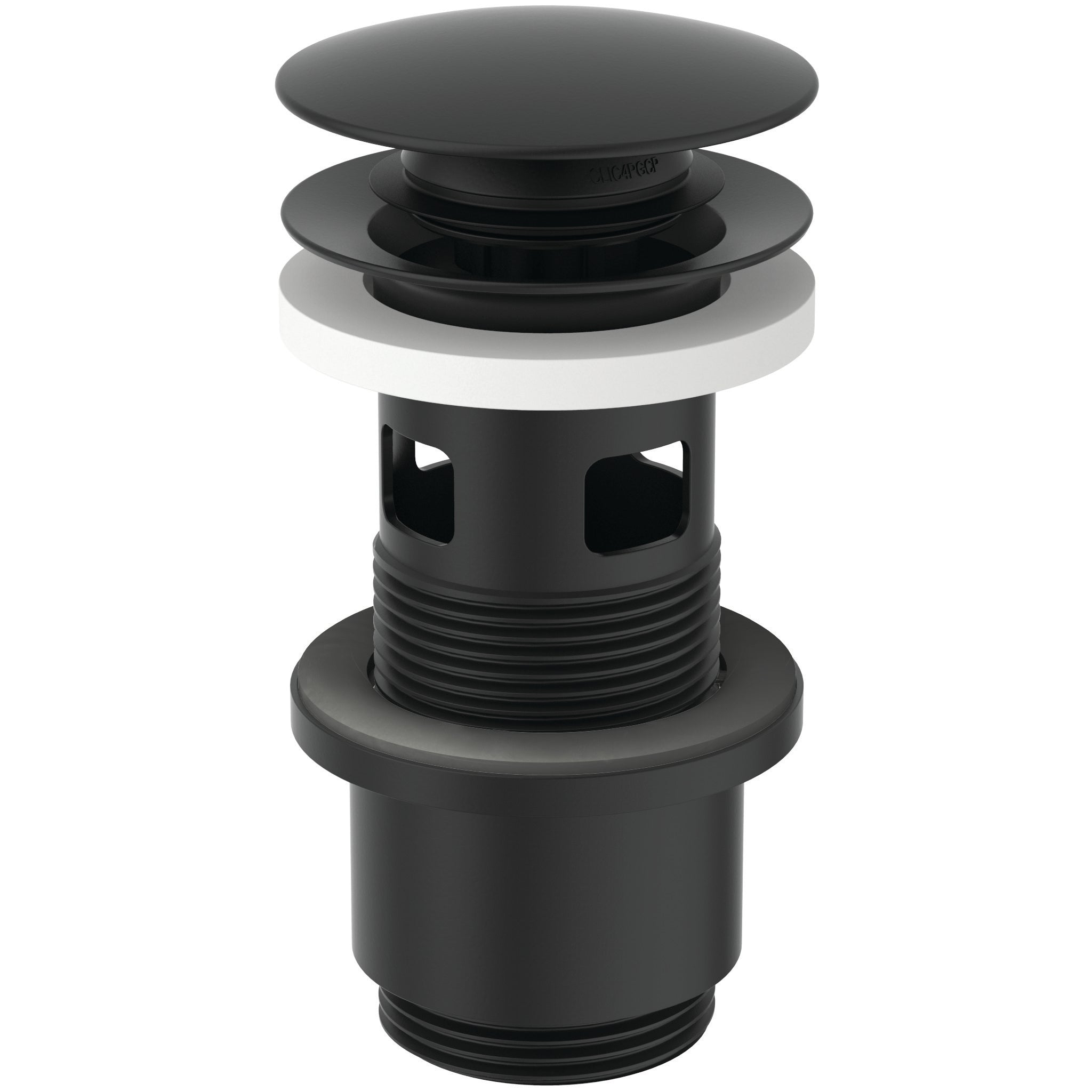 Luxury clicker bathfill waste & overflow - silk black