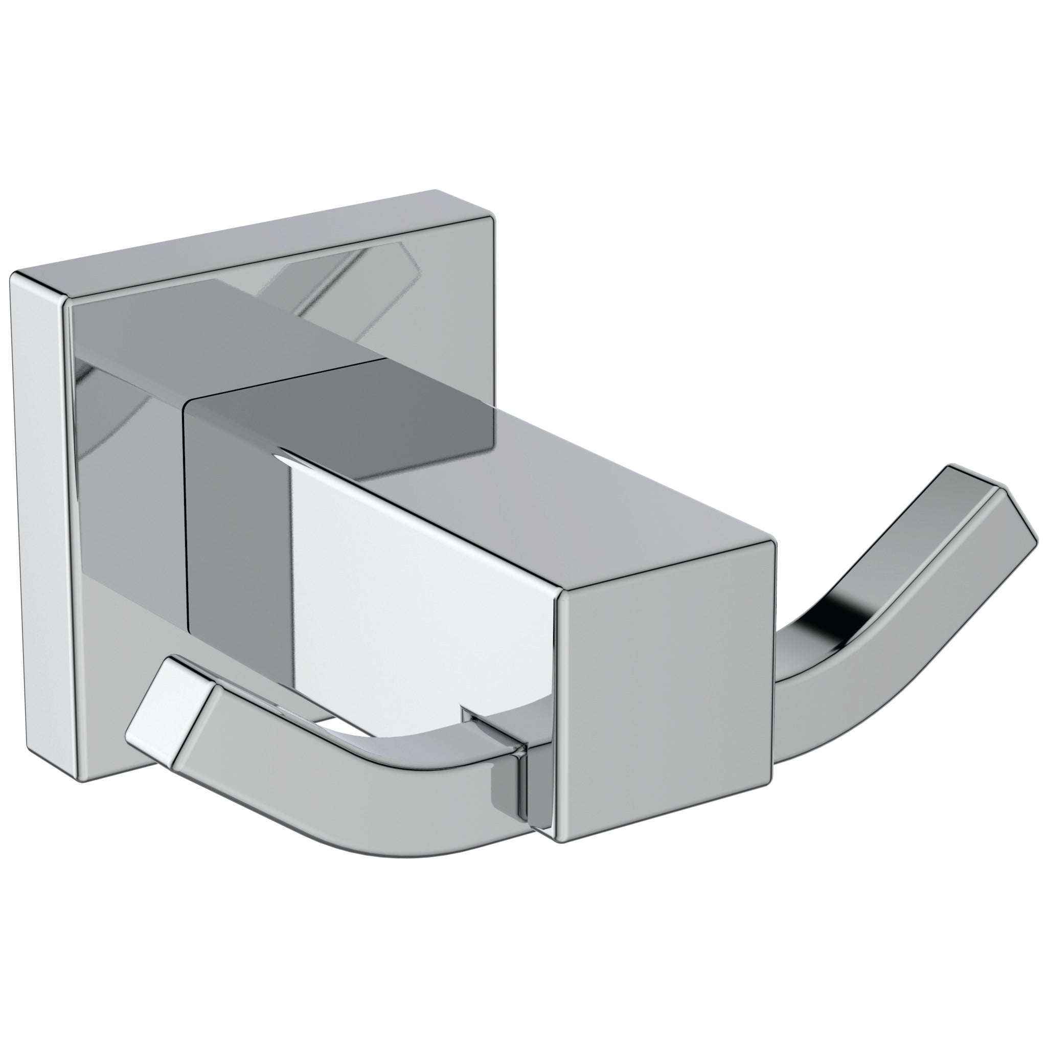 IOM Square double robe hook - chrome