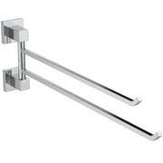 IOM Square double towel bar - chrome