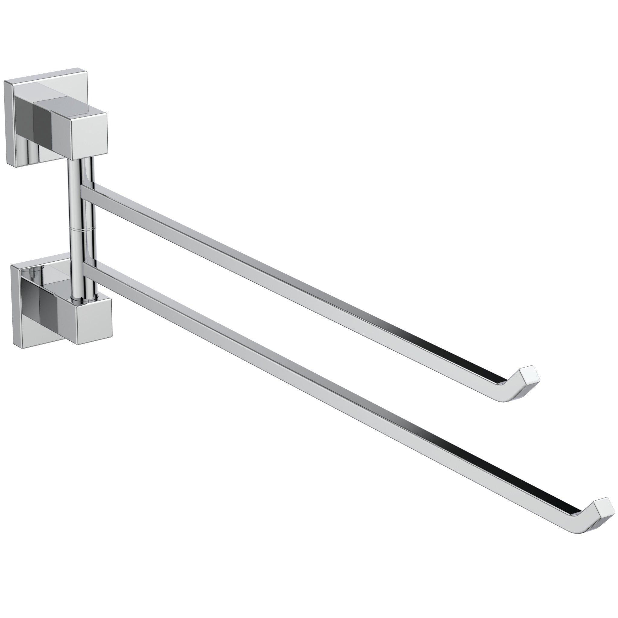 IOM Square double towel bar - chrome