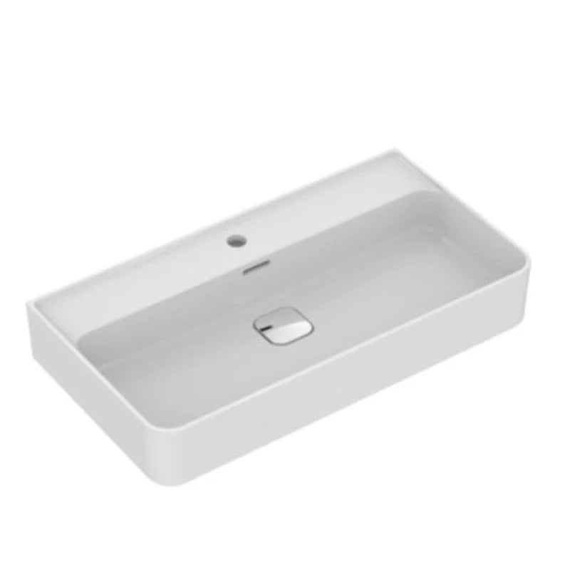 Strada II washbasin with overflow and integral clicker waste