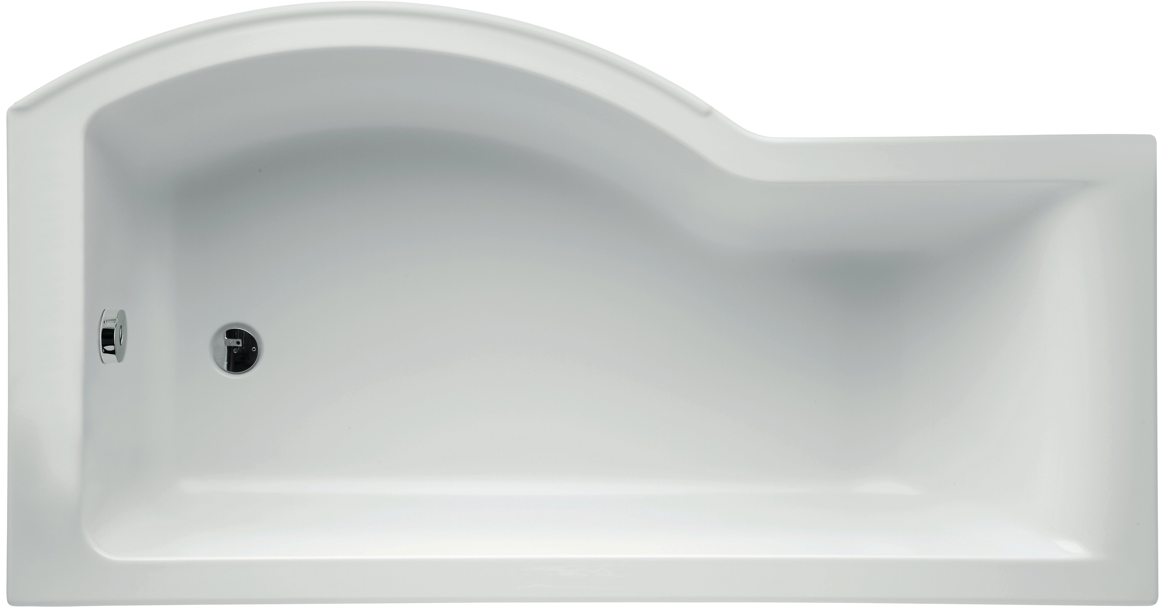 Concept 170 x 90cm shower bath - no tapholes