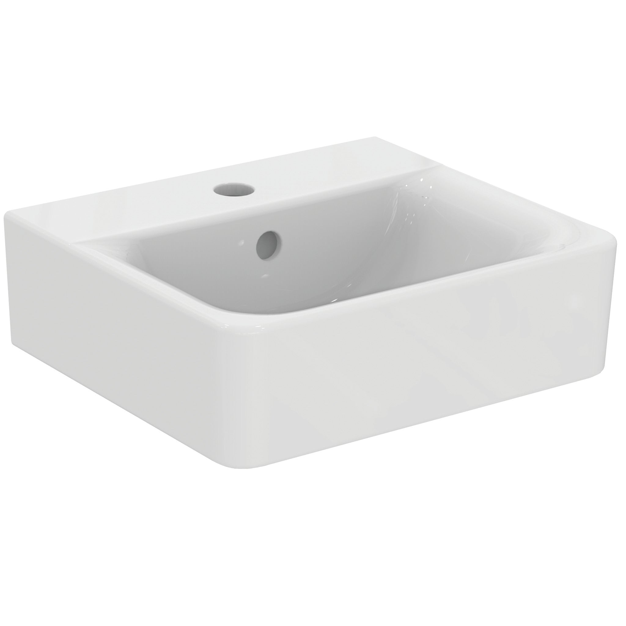 Concept Cube 40cm hand rinse basin, one taphole