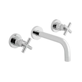 Elements 3 Hole Bath Filler with 200mm Spout Wall Mounted Chrome