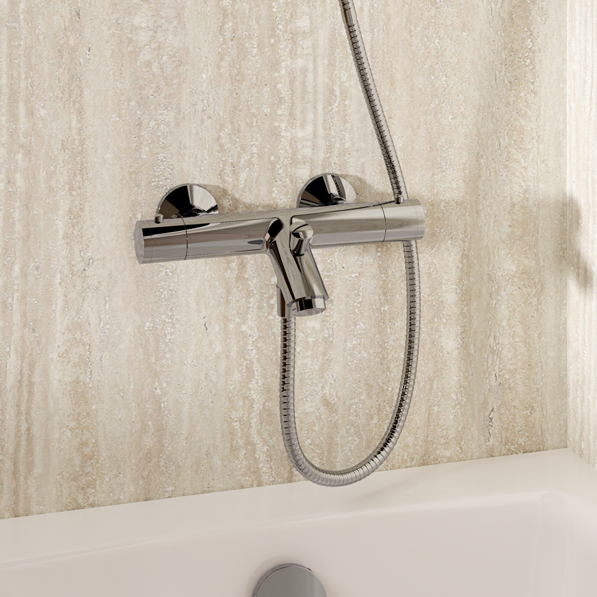 Exposed Kai Thermostatic Bath Shower Mixer
