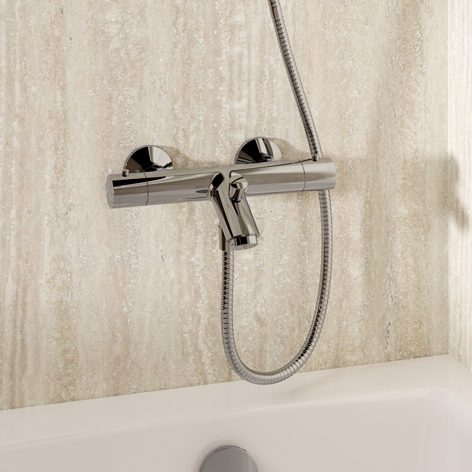 Exposed Kai Thermostatic Bath Shower Mixer
