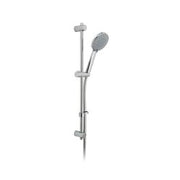 Evolve Slide Rail Shower Kit with Round 4 Function Rub-Clean Shower Handset with Pause Function, 680mm Slide Rail and 150cm Smoothflex Anti-Twist Silver Shower Hose Chrome