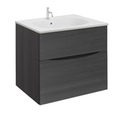 Crosswater Limit 600 Floorstanding Door Unit Steelwood with Basin 1TH