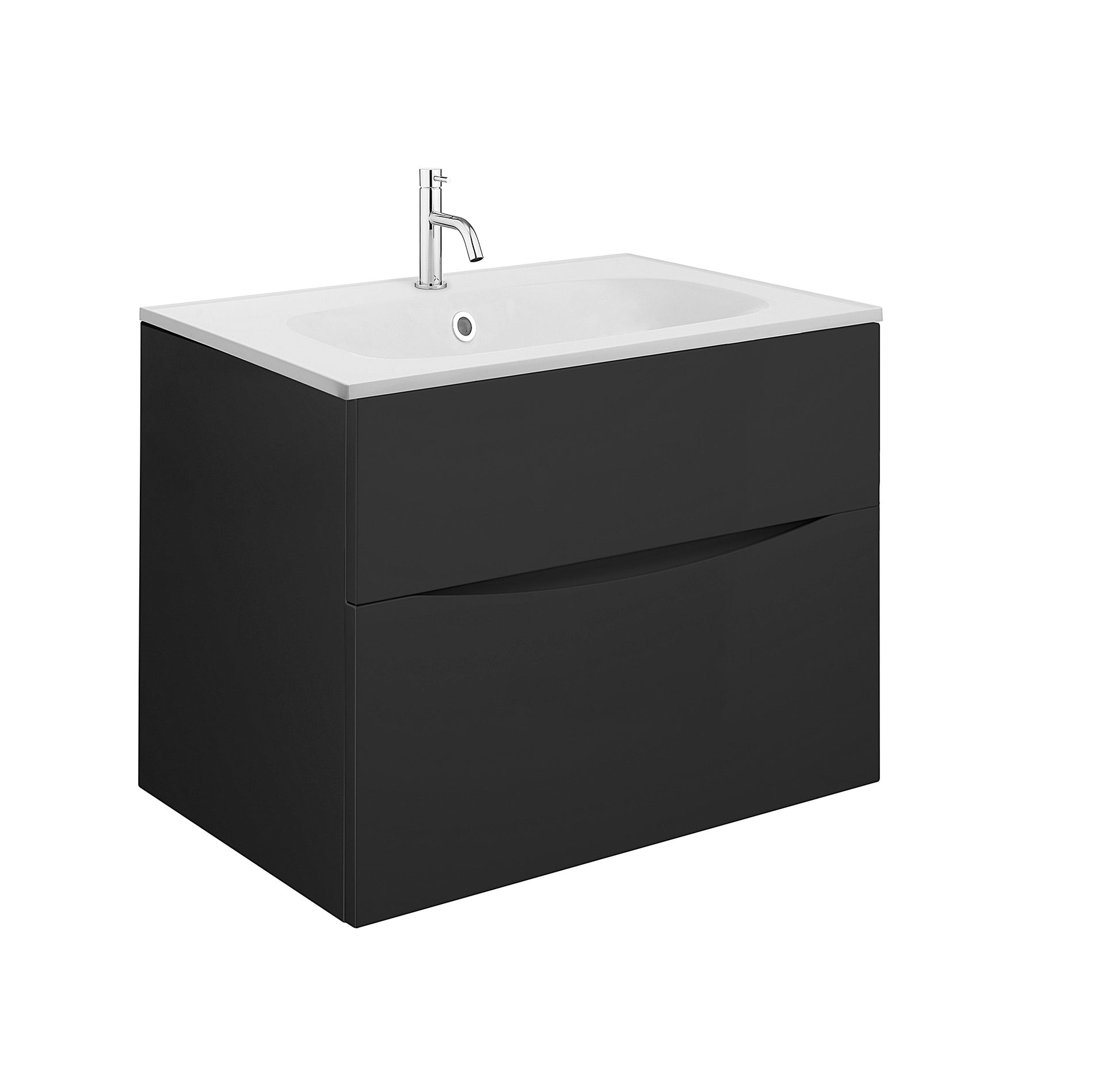 Crosswater Limit 700 Single Drawer Unit Royal Walnut with Basin 1TH