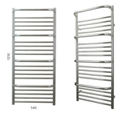 Findon Cylindrical Electric Flat Front Towel Rail 1210x540mm