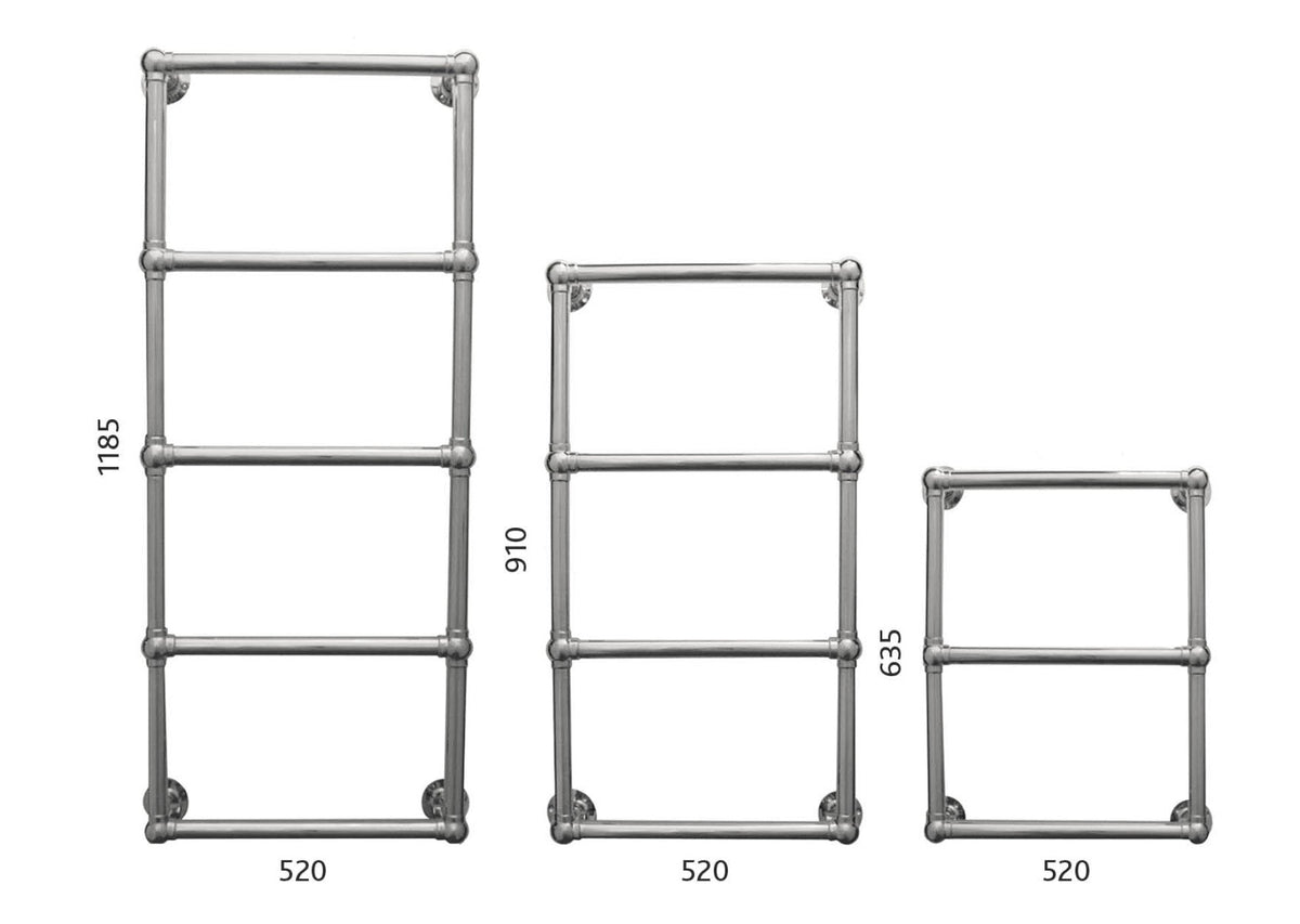 Fletching Electric Flat Fronted Towel Rail 635x520mm