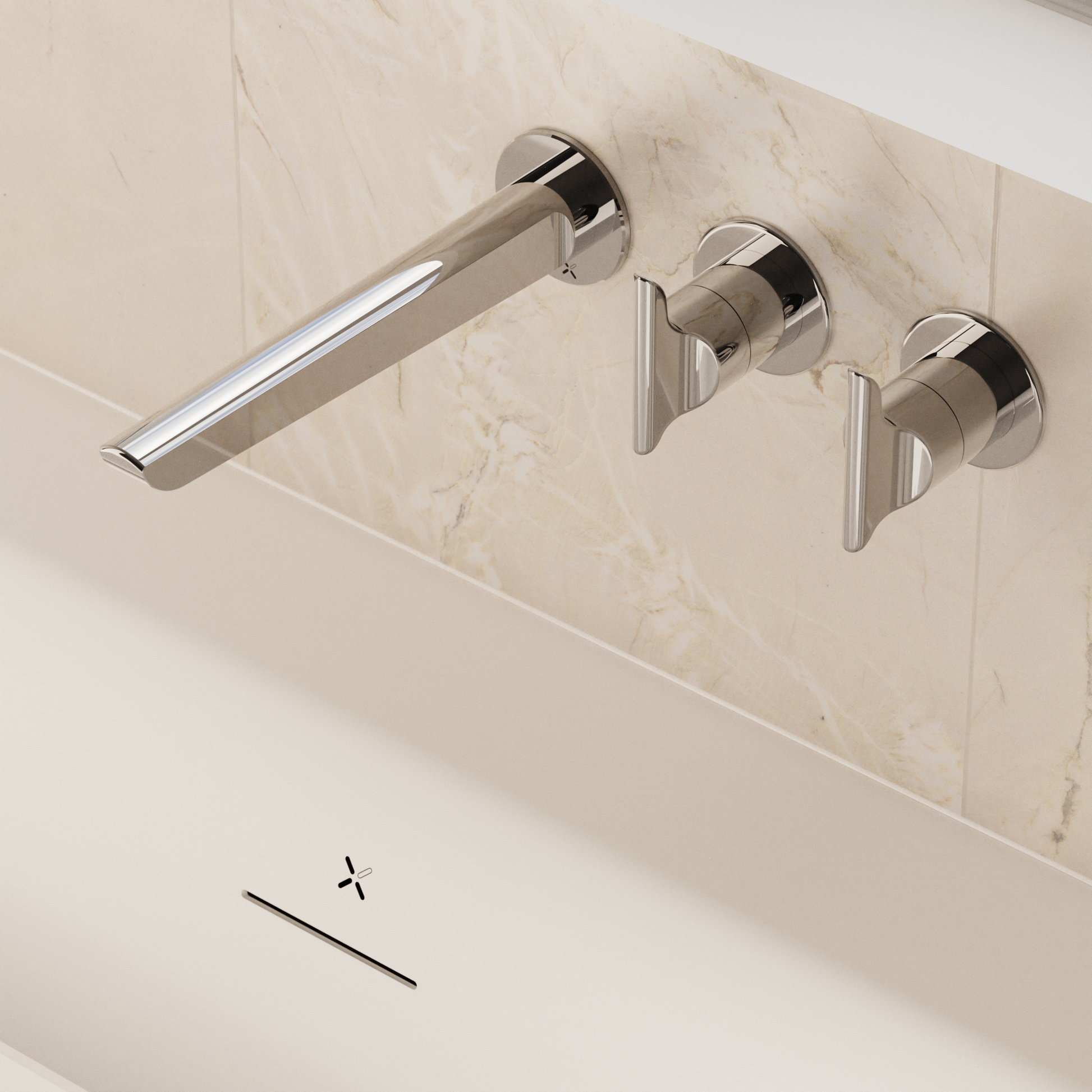 Module Foile 2 Handle With Bath Spout