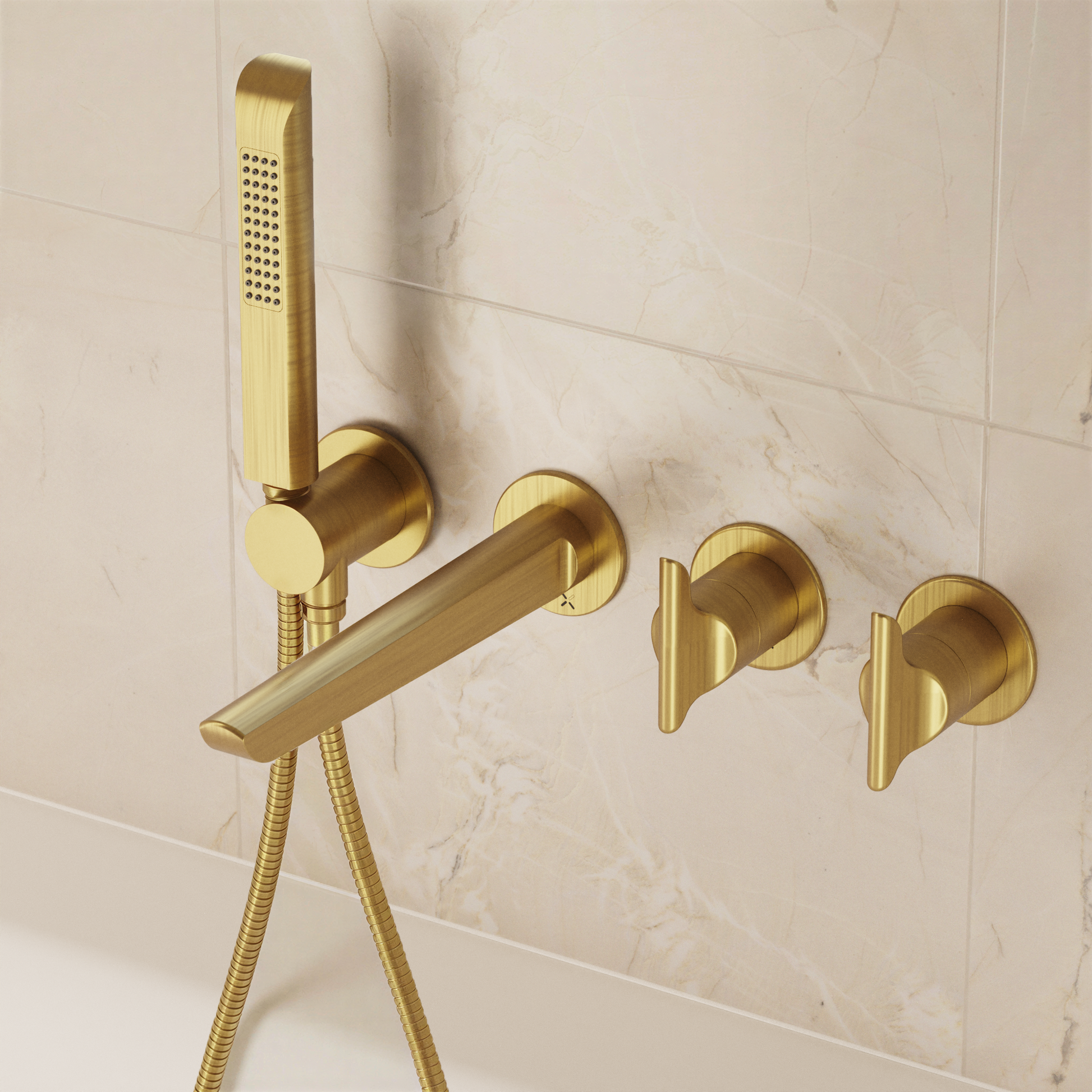 Module Foile 2 Handle With Bath Spout & Handshower