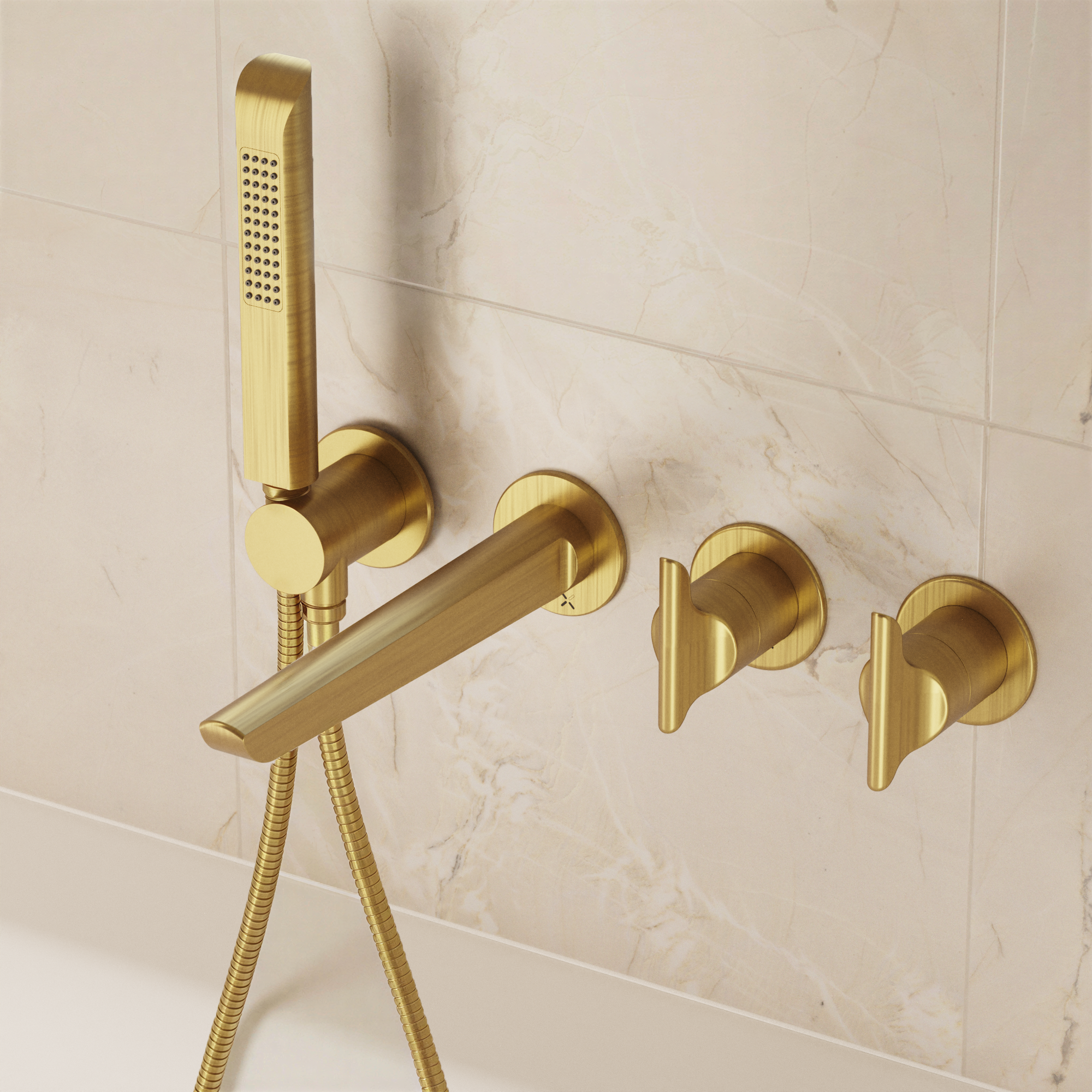 Module Foile 2 Handle With Bath Spout & Handshower