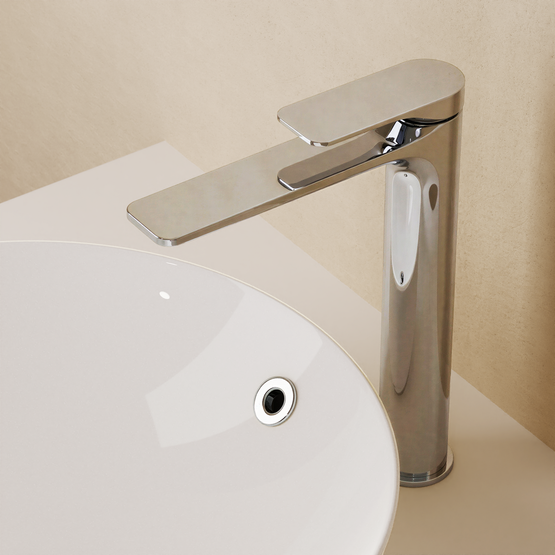 Fuse Tall Basin Monobloc With Clicker Waste