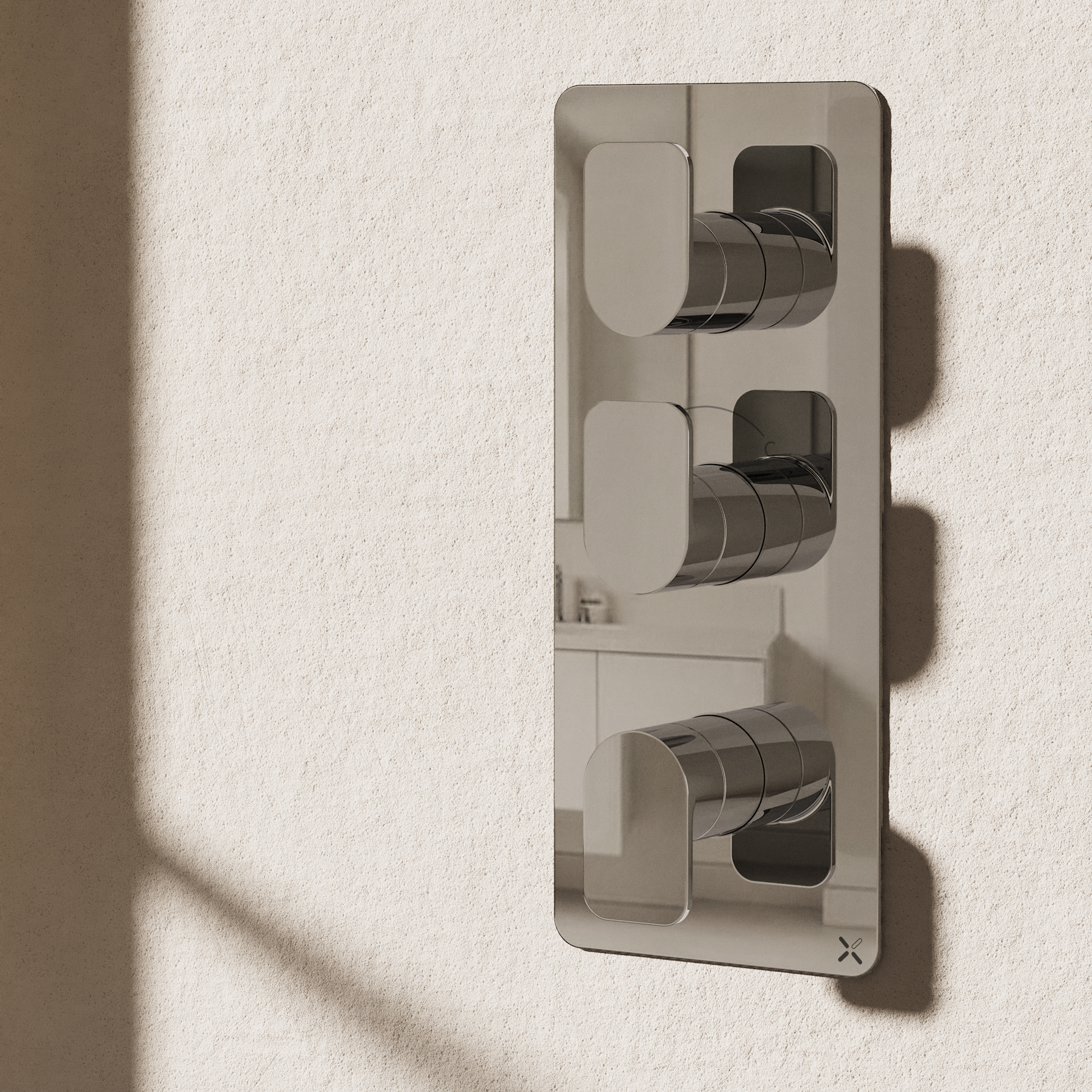 Fuse 2 Outlet 3 Handle Portrait Valve & Trimset