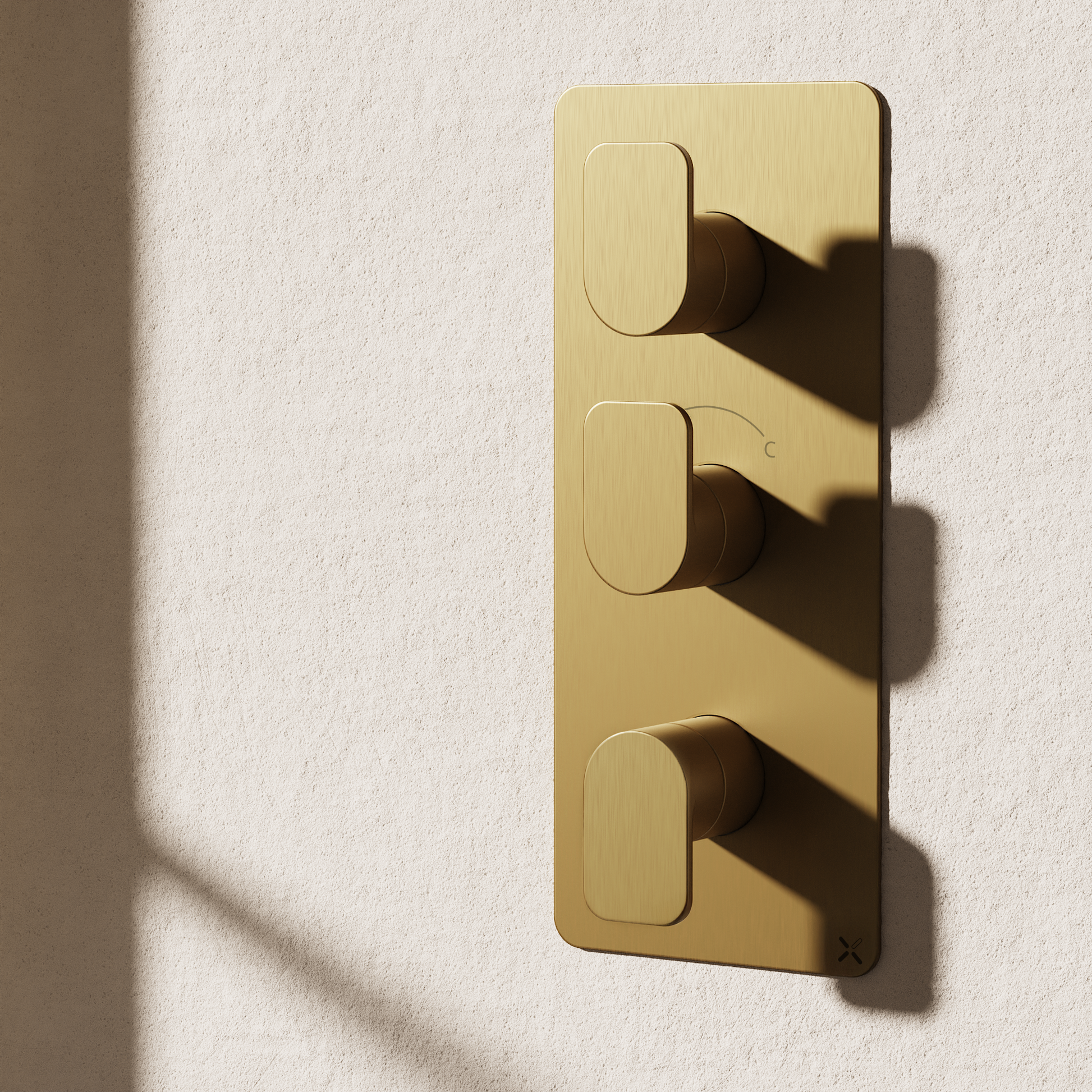 Fuse 2 Outlet 3 Handle Portrait Valve & Trimset