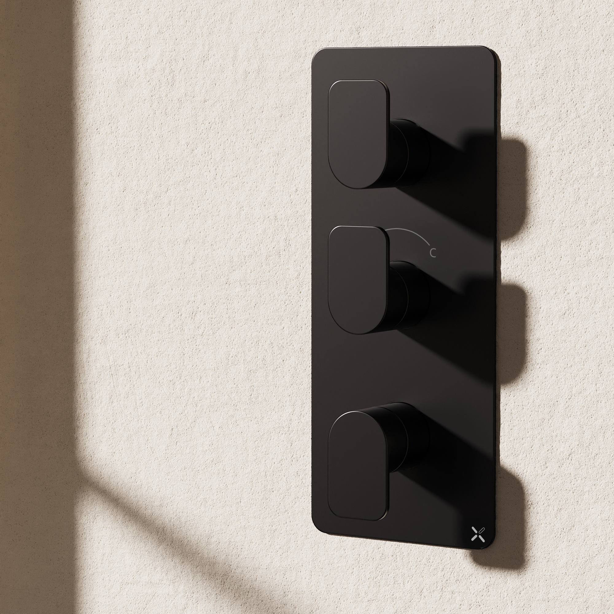 Fuse 2 Outlet 3 Handle Portrait Valve & Trimset
