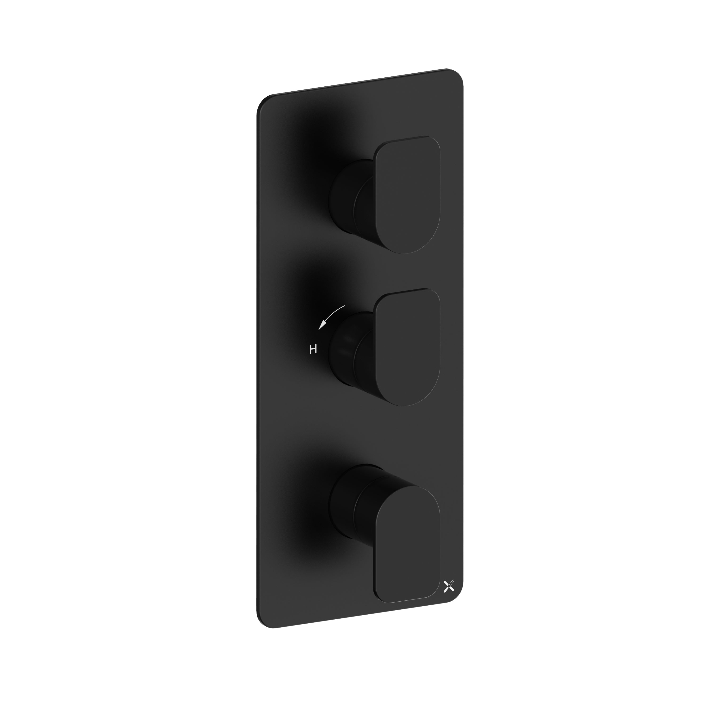 Fuse 2 Outlet 3 Handle Portrait Valve & Trimset