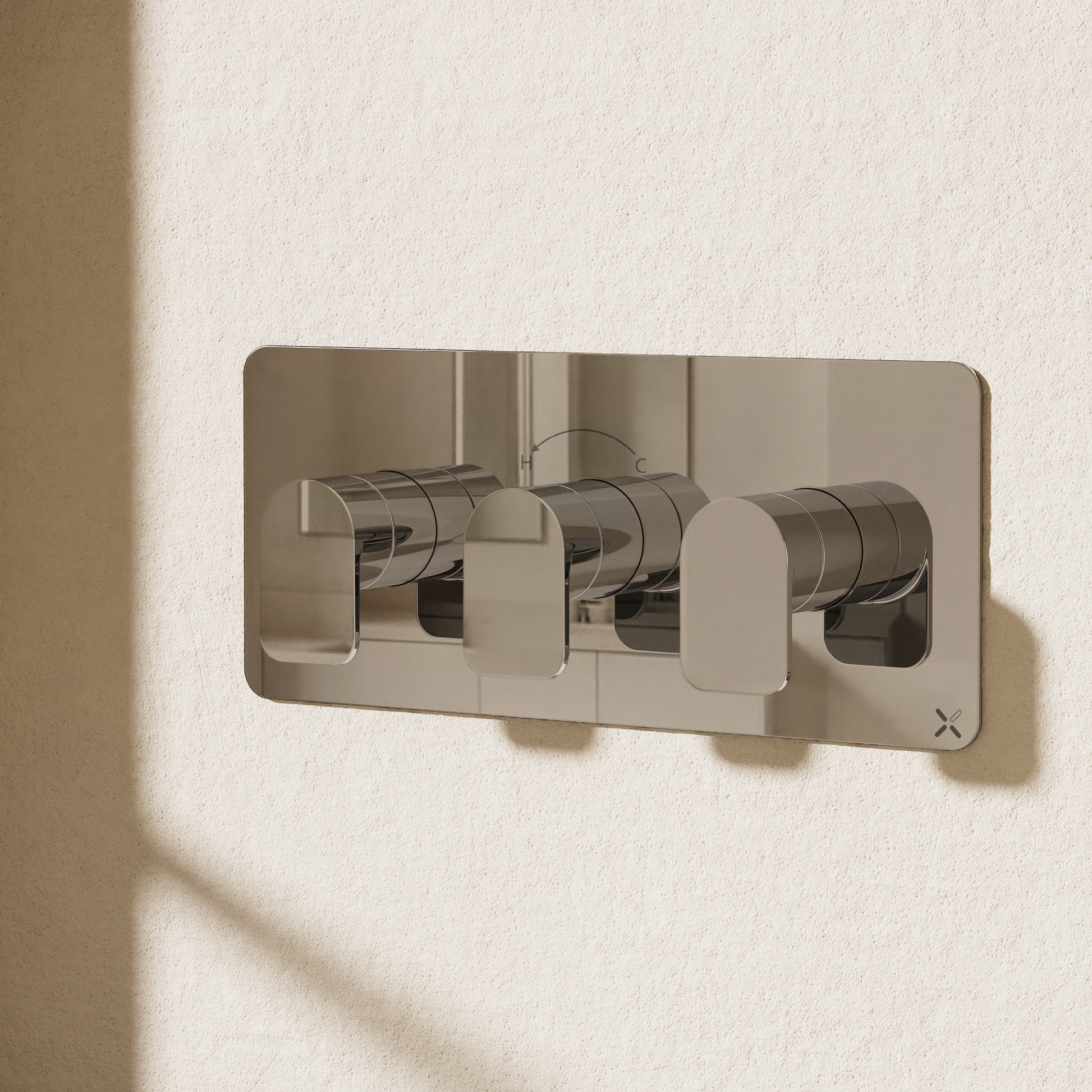 Fuse 2 Outlet 3 Handle Landscape Valve & Trimset