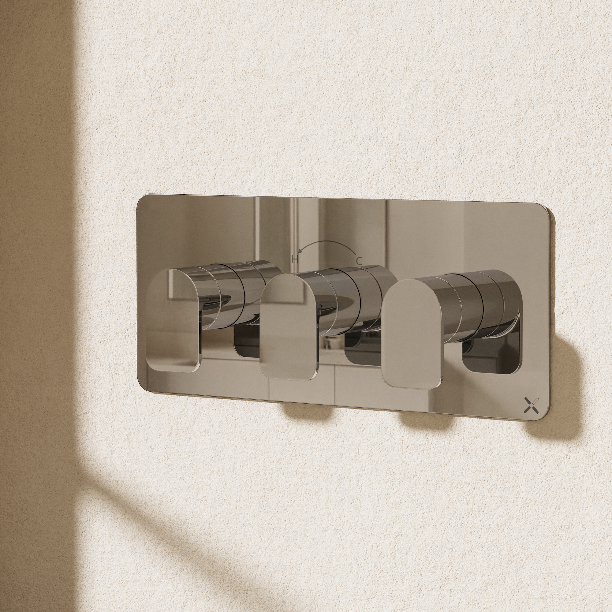 Fuse 2 Outlet 3 Handle Landscape Valve & Trimset