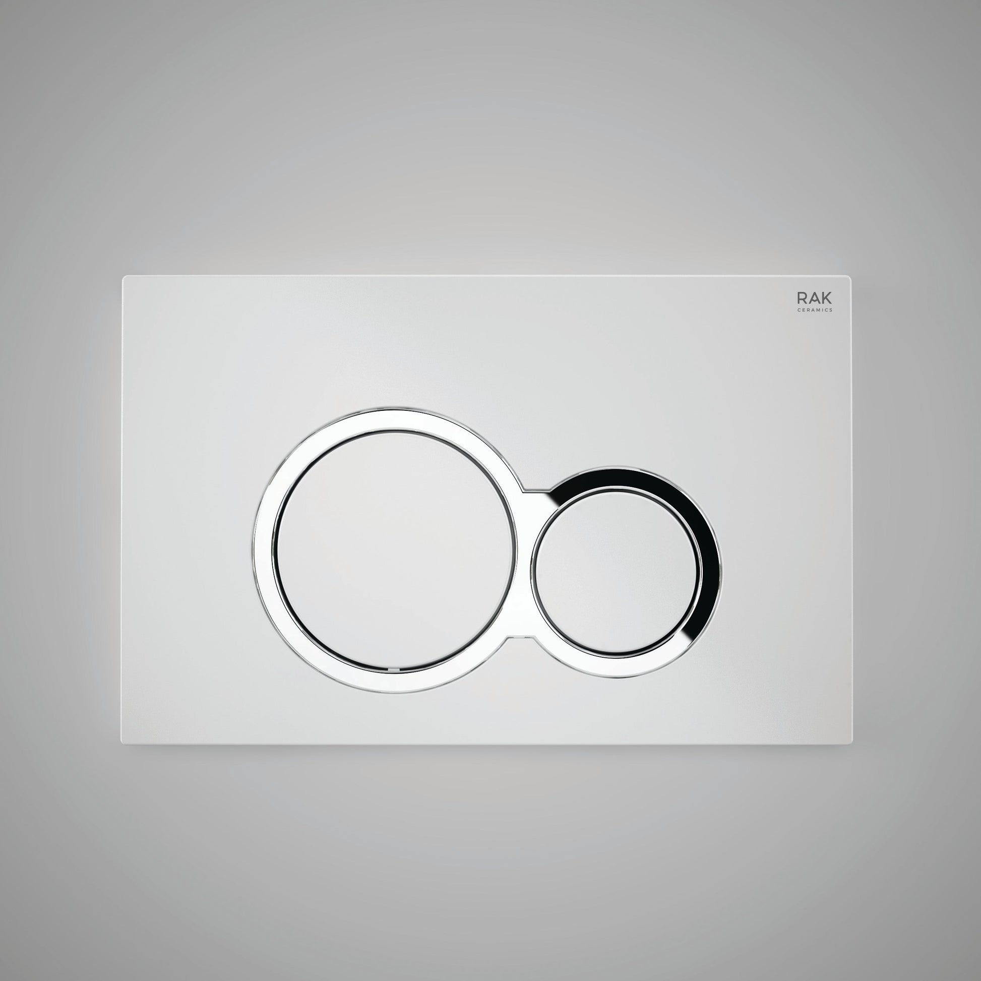 RAK Matt Flush Plate w/Round Push Buttons