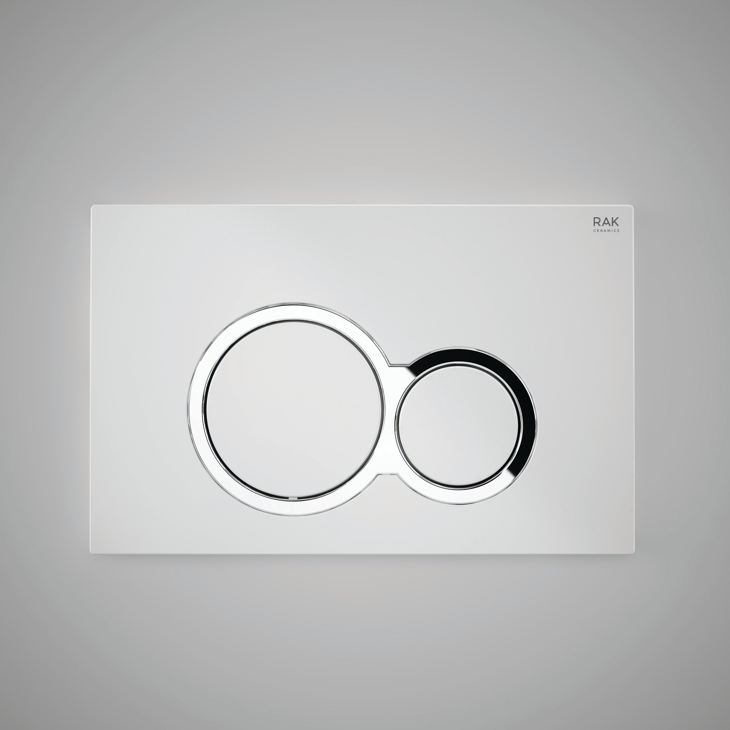 RAK Matt Flush Plate w/Round Push Buttons