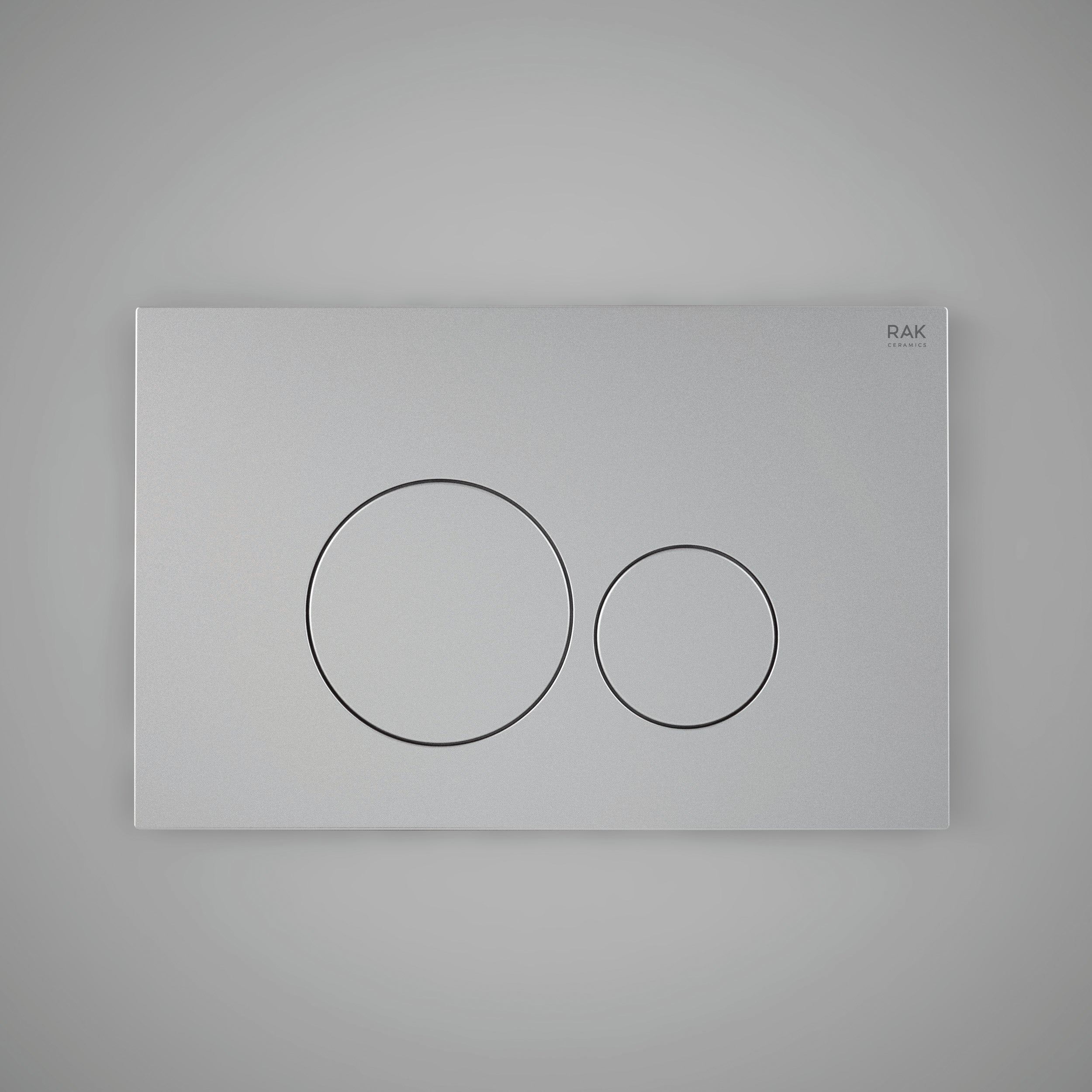 RAK Matt Flush Plate w/Round Push Buttons