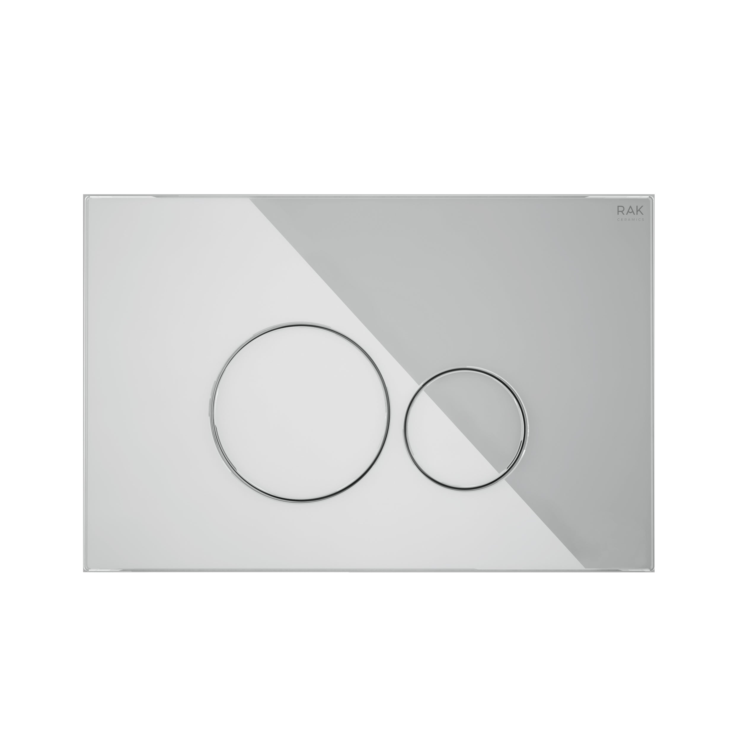 RAK Ecofix Glass Flush Plate with round push