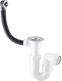 Adjustable Inlet Sink Trap with Centre Pin Waste