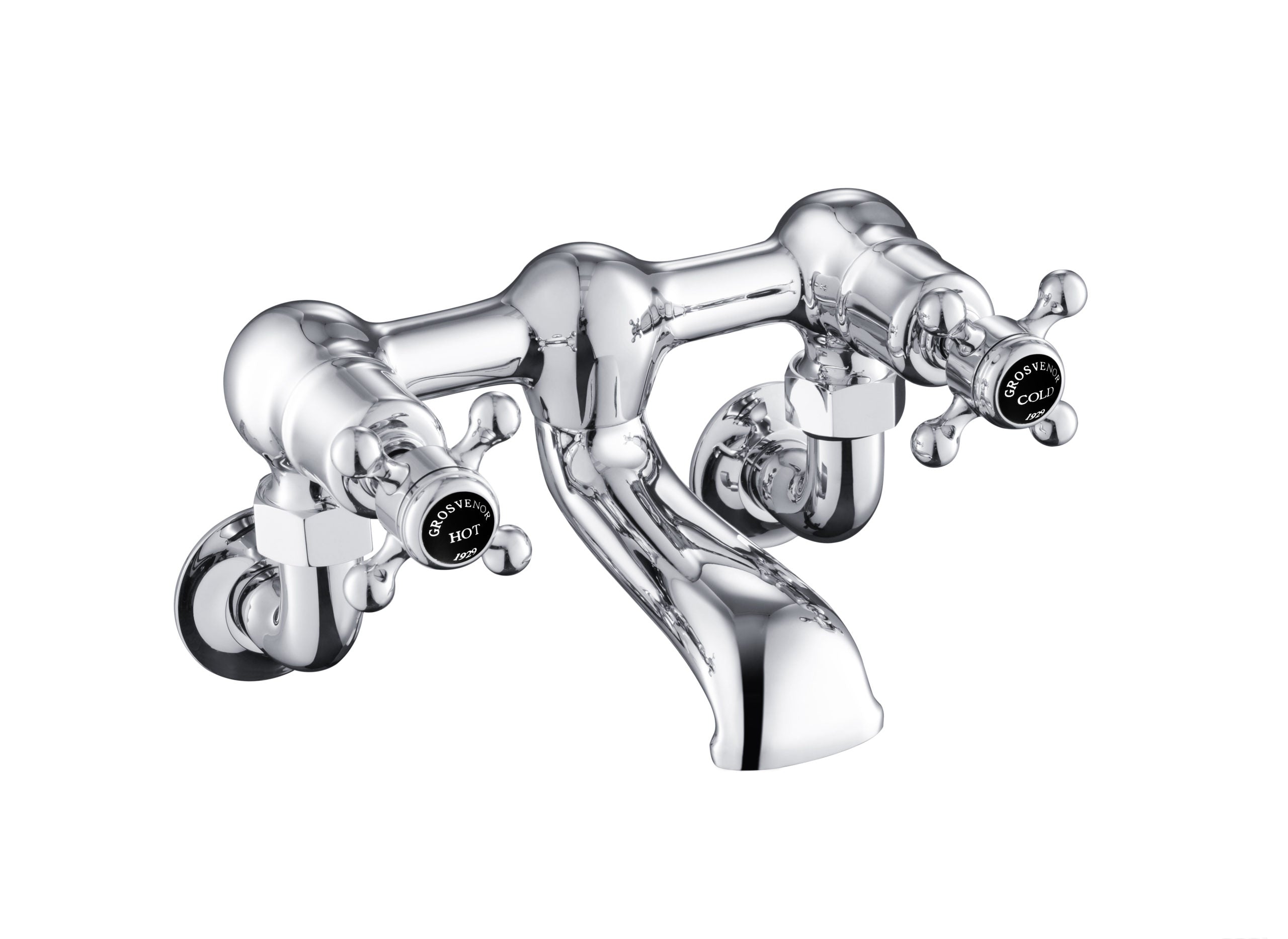 GROSVENOR BATH FILLER WALL MOUNTED, BLACK INDICES