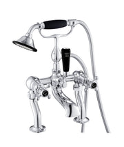 GROSVENOR DECK MOUNTED BATH SHOWER MIXER WITH KIT, BLACK INDICES