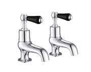 GROSVENOR LEVER BATH TAPS, BLACK INDICES