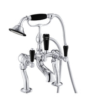 GROSVENOR LEVER DECK MOUNTED BATH SHOWER MIXER WITH KIT, BLACK INDICES