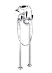 GROSVENOR LEVER FREESTANDING BATH SHOWER MIXER WITH KIT, BLACK INDICES