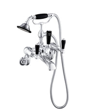 GROSVENOR LEVER BATH SHOWER MIXER WALL MOUNTED WITH KIT, BLACK INDICES