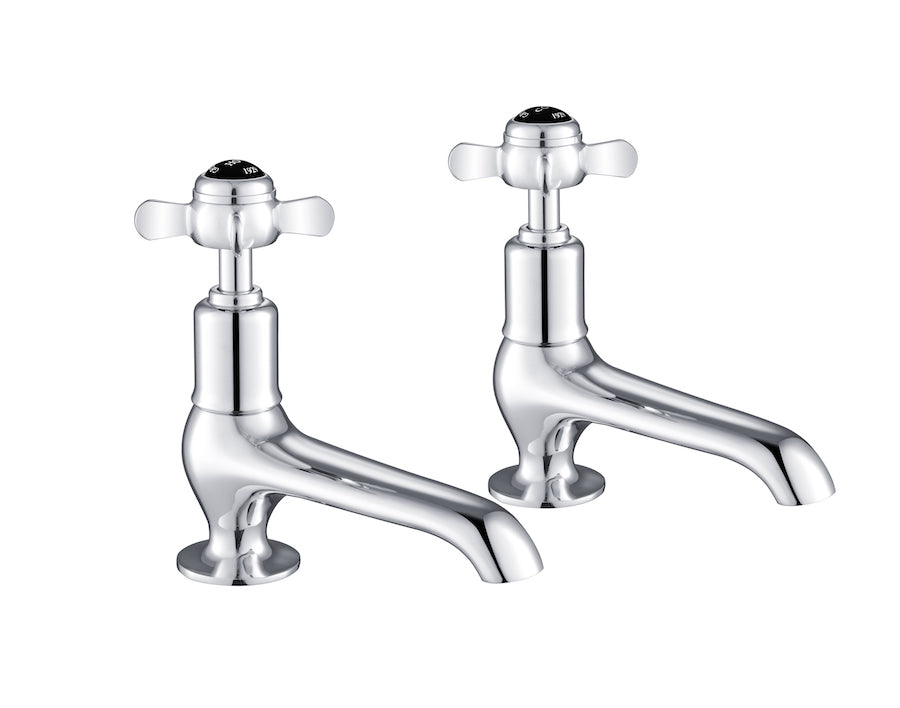 GROSVENOR PINCH LONG NOSE BASIN TAPS, BLACK INDICES