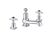 GROSVENOR PINCH 3 HOLE DECK MOUNTED BASIN MIXER, BLACK INDICES