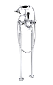 GROSVENOR PINCH FREESTANDING BATH SHOWER MIXER WITH KIT, BLACK INDICES