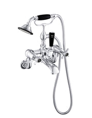 GROSVENOR PINCH BATH SHOWER MIXER WALL MOUNTED WITH KIT, BLACK INDICES