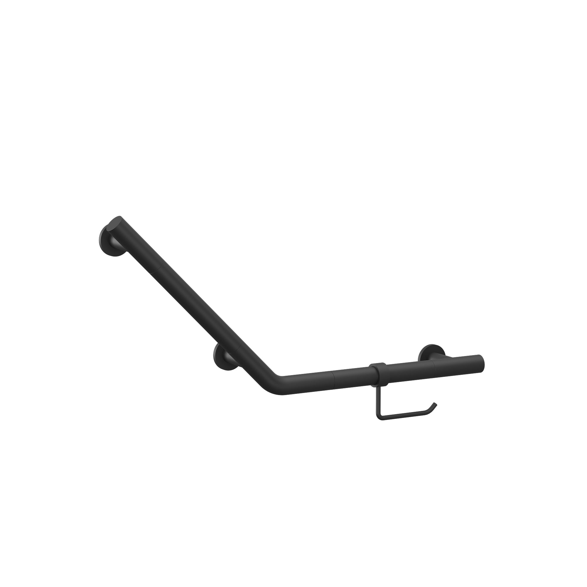 Angled Grab Bar & WC Roll Holder 719 x