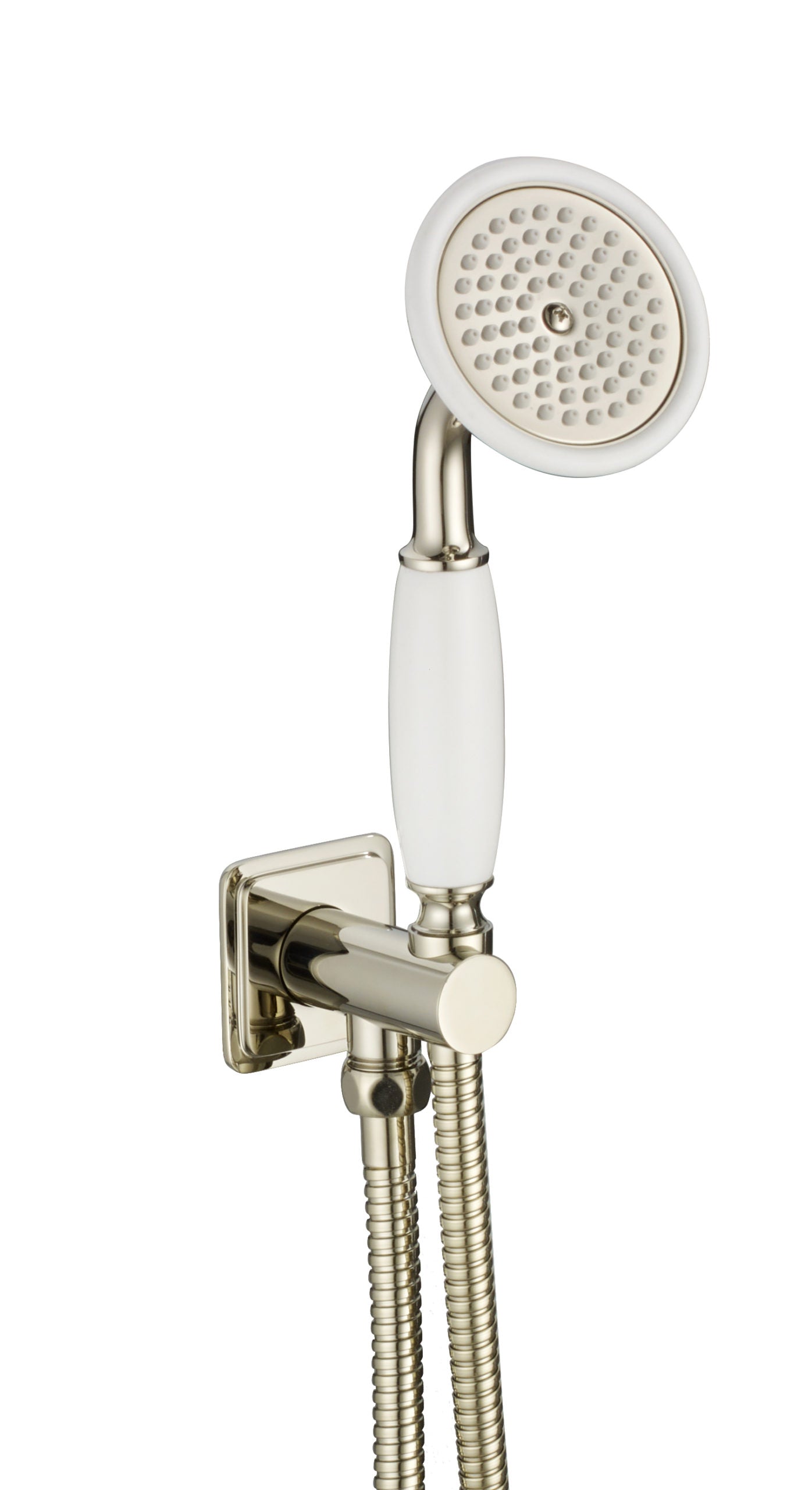 GROSVENOR WATER OUTLET AND HOLDER WITH HAND-SHOWER, SIDE FIXING, BLACK INDICES