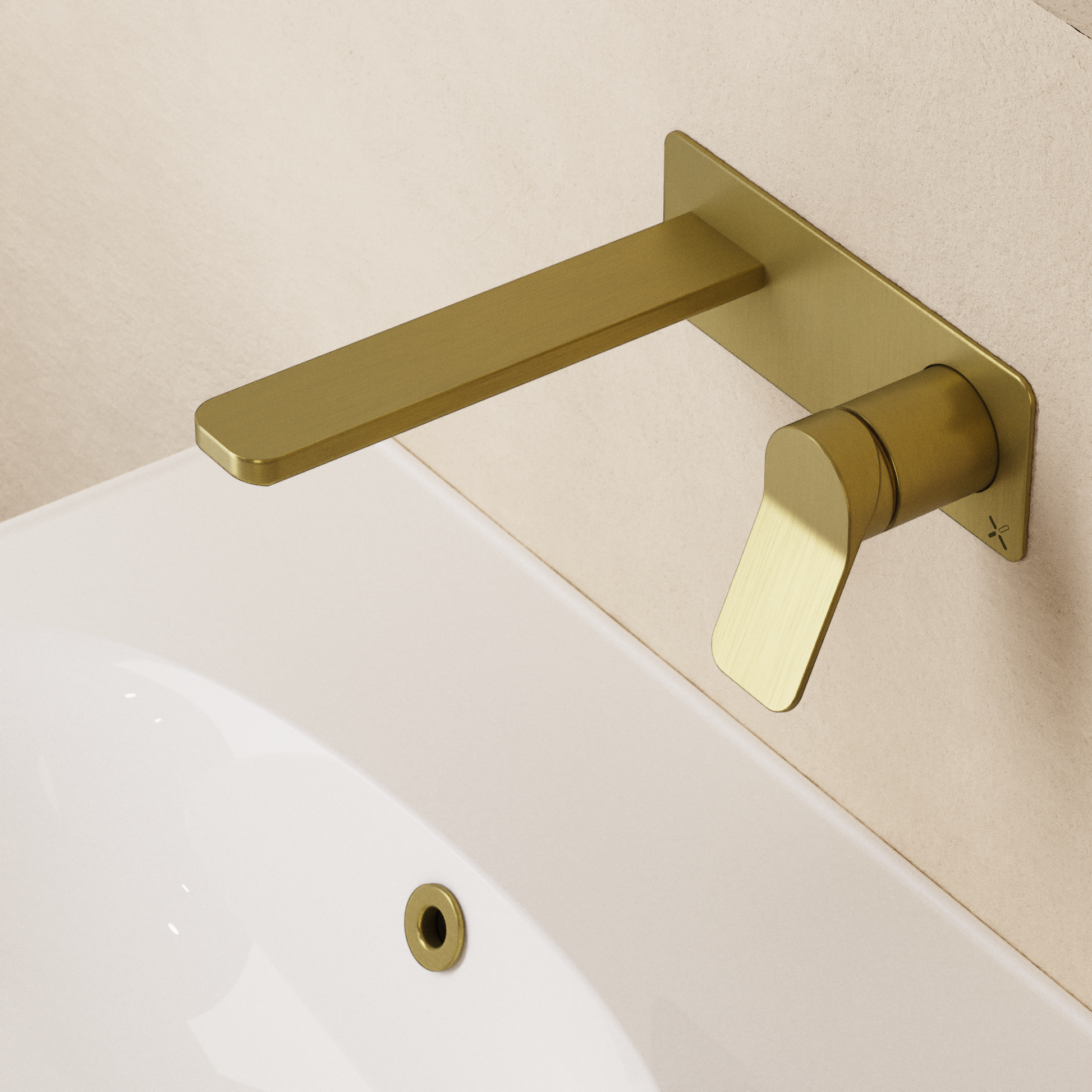 Glide II Basin Set Single Plate Wall Mounted