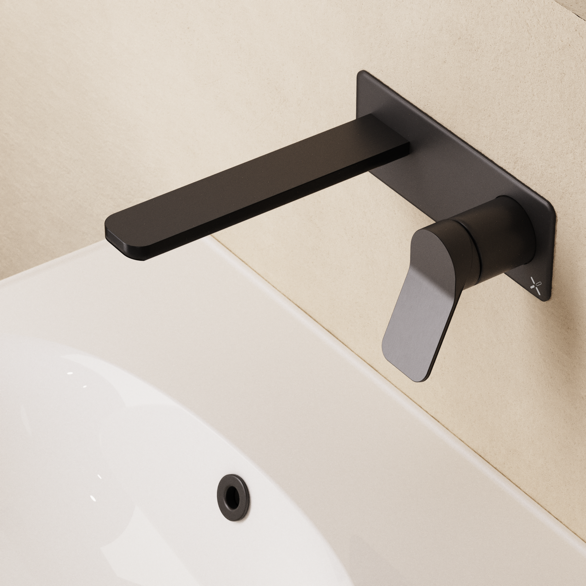 Glide II Basin Set Single Plate Wall Mounted