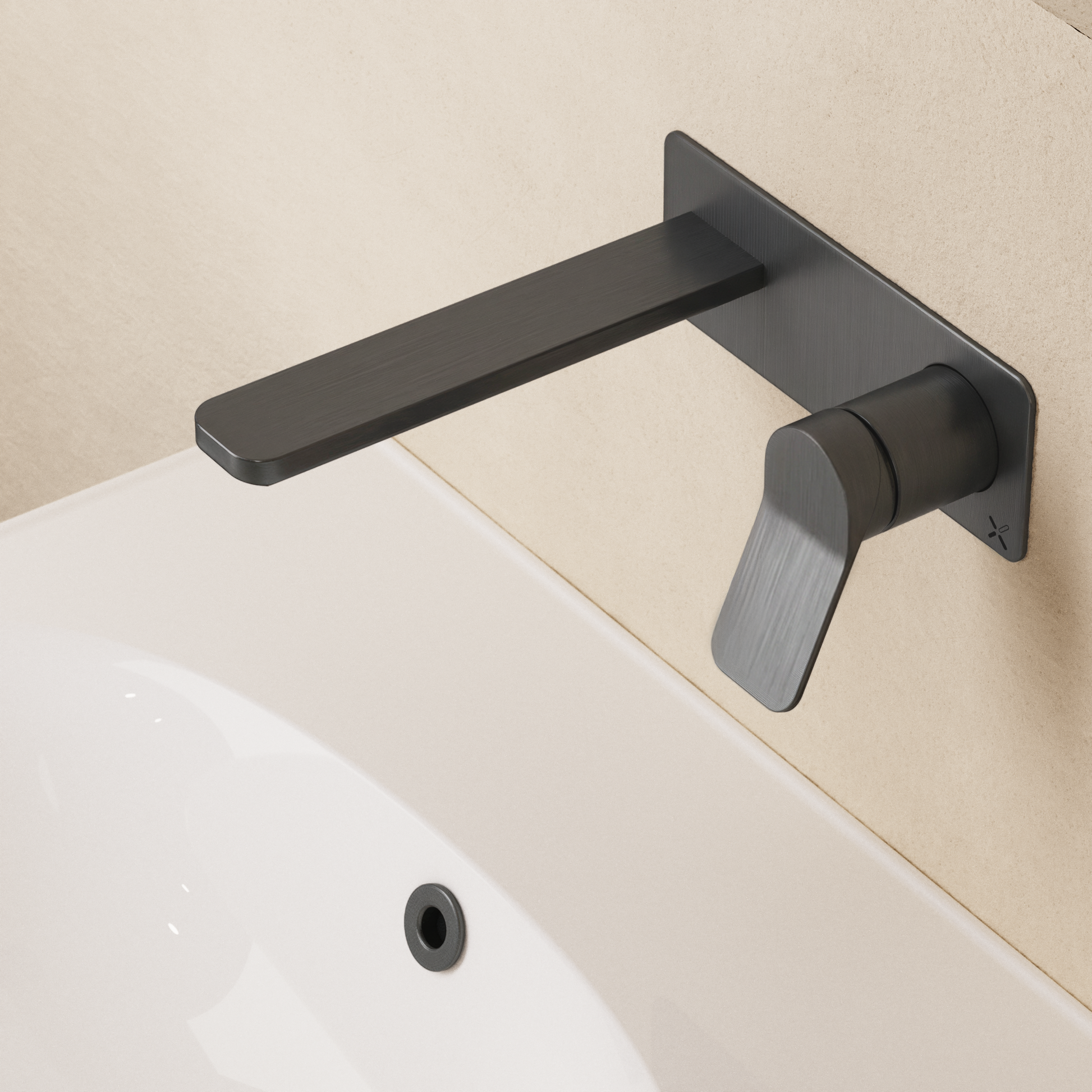Glide II Basin Set Single Plate Wall Mounted