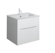 Crosswater Limit 500 Single Drawer Unit Royal Walnut with Ice Glass Basin 1TH