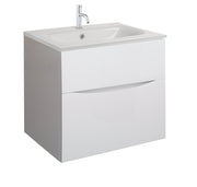 Crosswater Limit 600 Floorstanding Door Unit Warm Stone with Ice Glass Basin 1TH