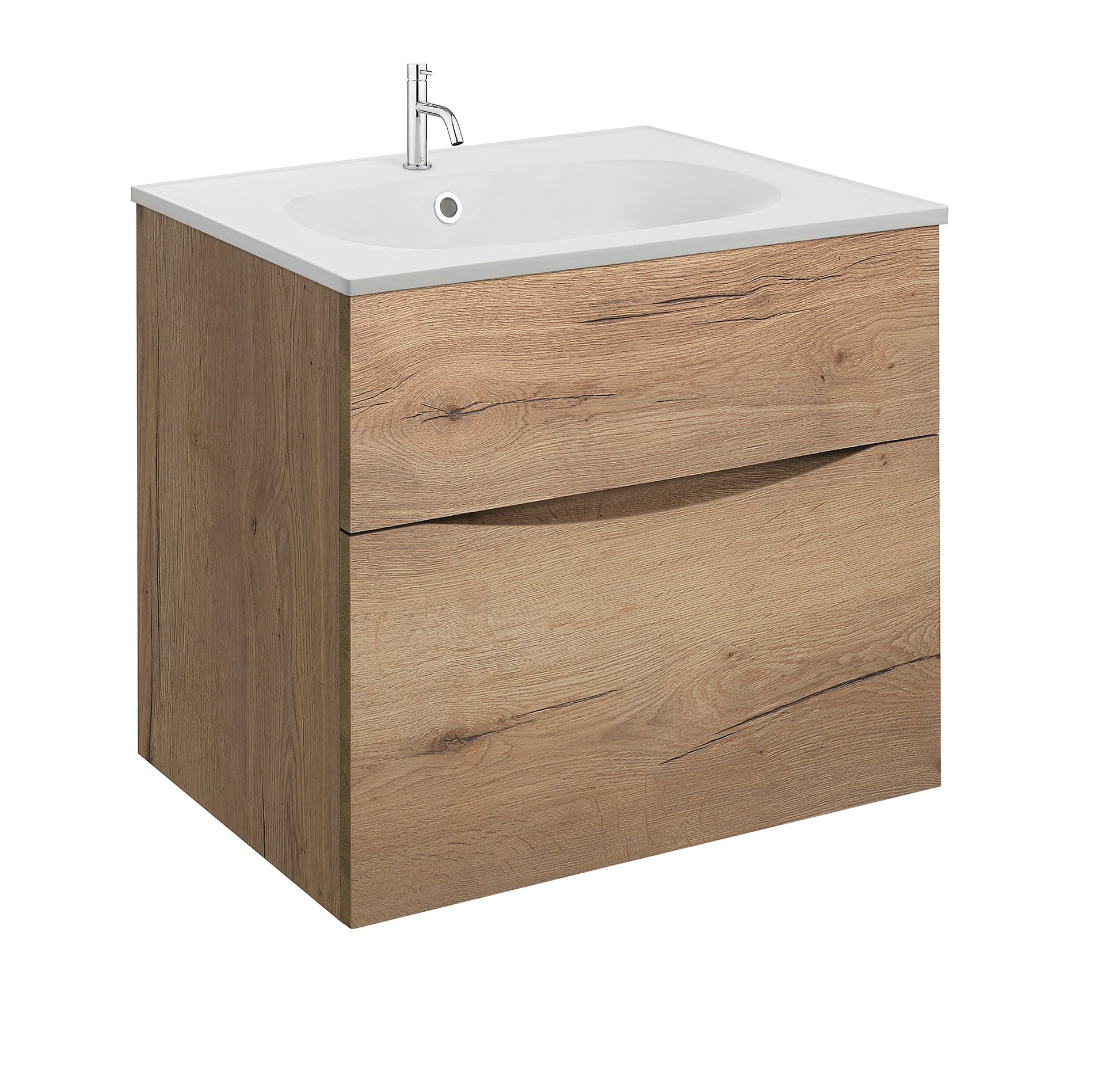 Crosswater Glide II 600 Unit Windsor Oak with Vein Estatuario Worktop