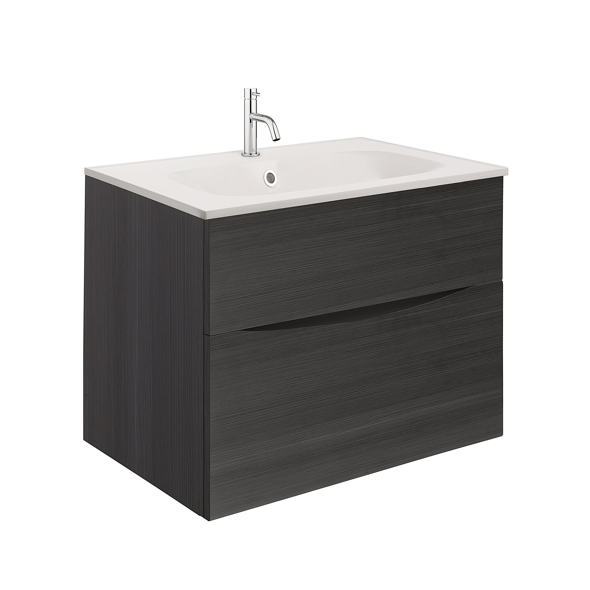 Crosswater Glide II 700 Unit Steelwood with Cast Mineral Marble Basin 1TH