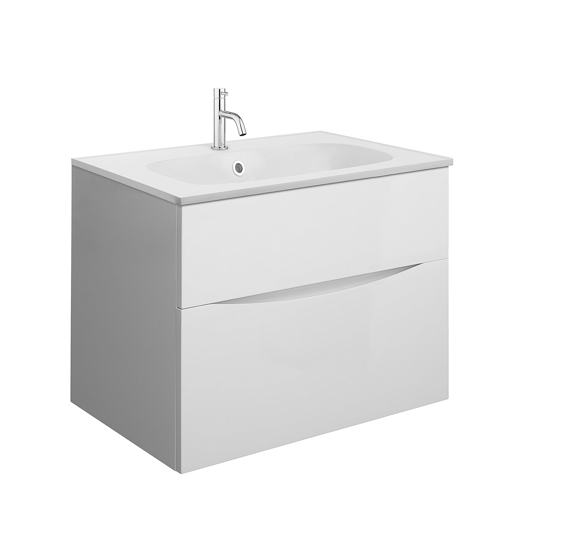 Crosswater Glide II 700 Unit Gloss with Ceramic Basin 3TH